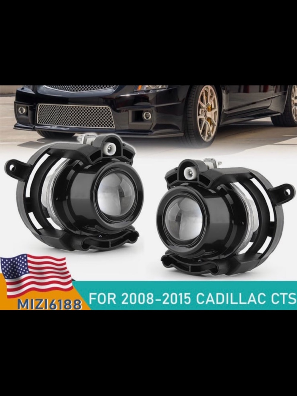 New! Pair Clear Lens Fog Lights Lamp w/ H11 Halogen Bulbs For 2008-2015 Cadillac